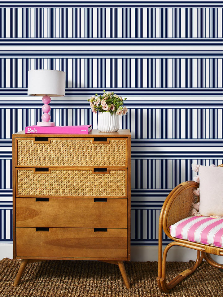 roman-holiday-grid-wallpaper-by-barbie-navy