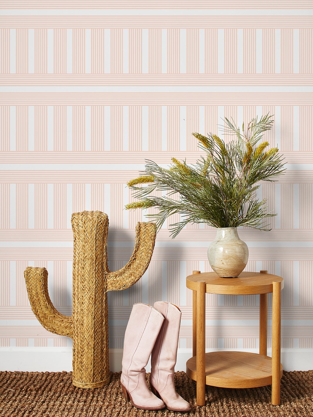 roman-holiday-grid-wallpaper-by-barbie-peach