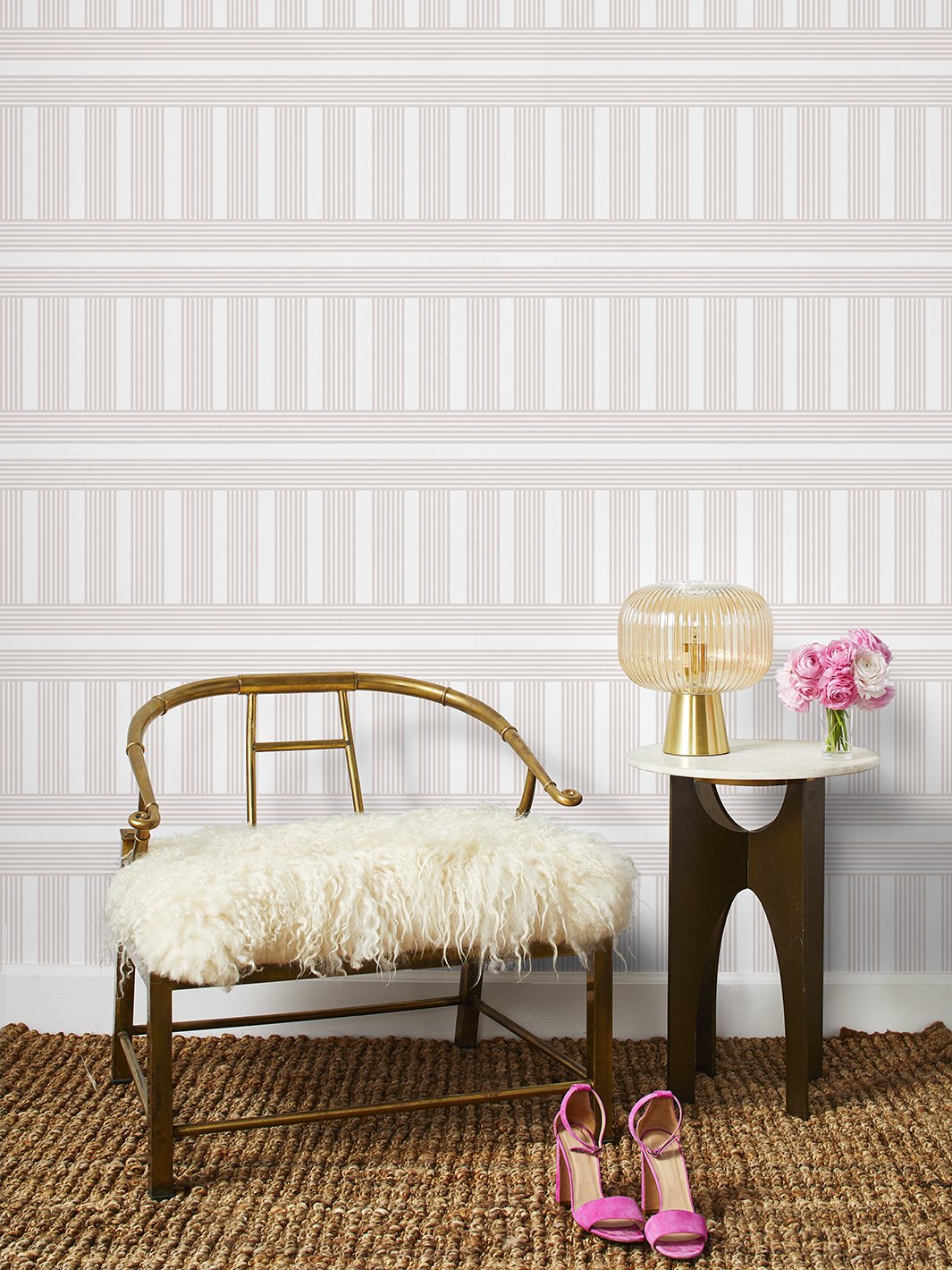 roman holiday grid wallpaper by barbie oyster
