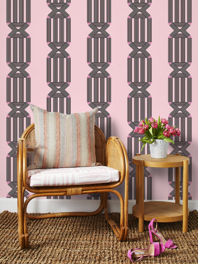 'Roman Holiday Key' Wallpaper by Barbie™ - Pink