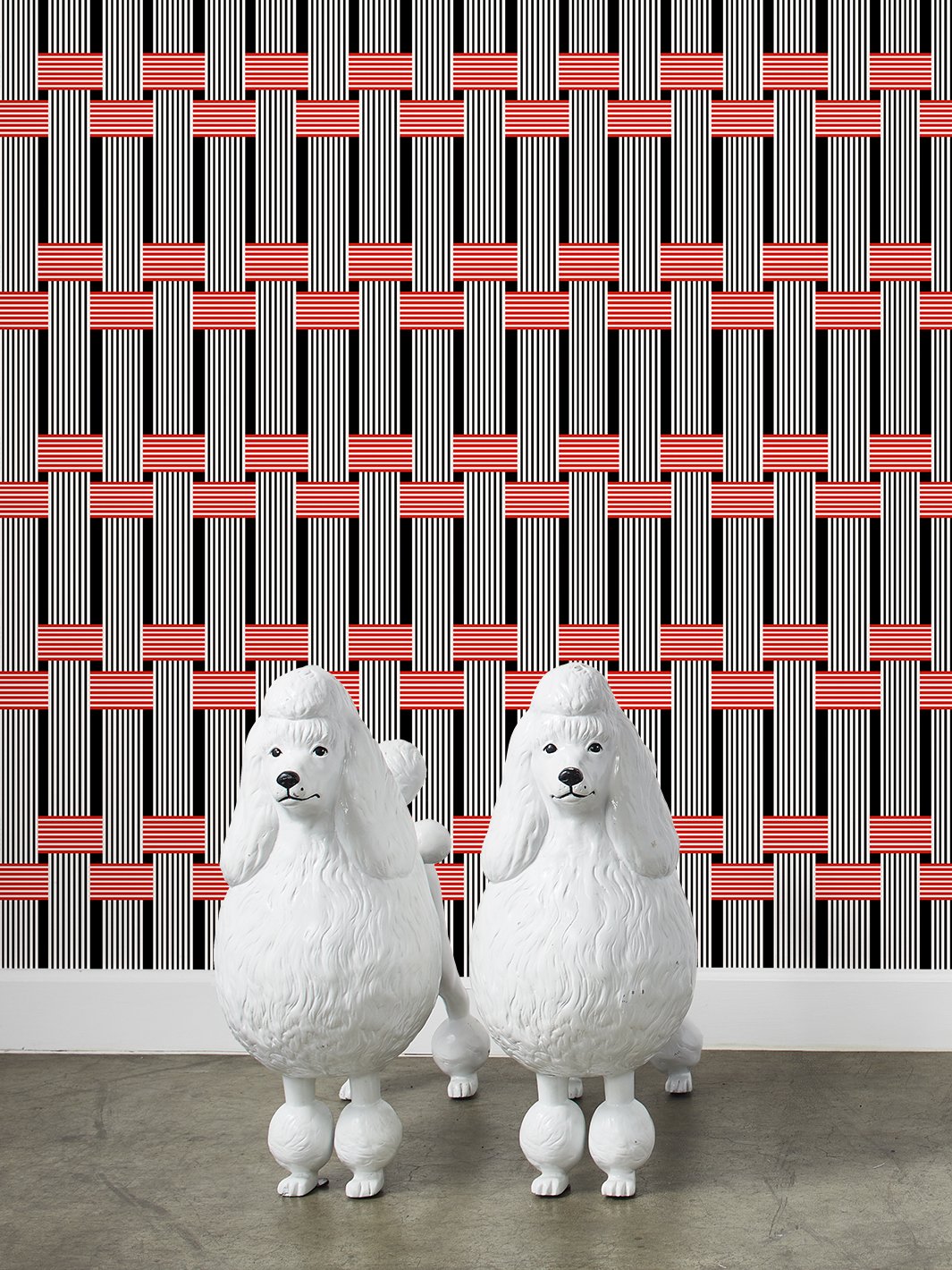 'Roman Holiday Woven' Wallpaper by Barbie™ - Black Cream