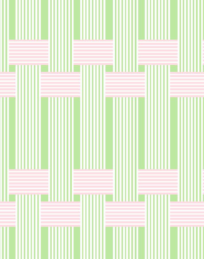 'Roman Holiday Woven' Wallpaper by Barbie™ - Lime