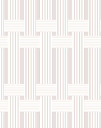'Roman Holiday Woven' Wallpaper by Barbie™ - Oyster