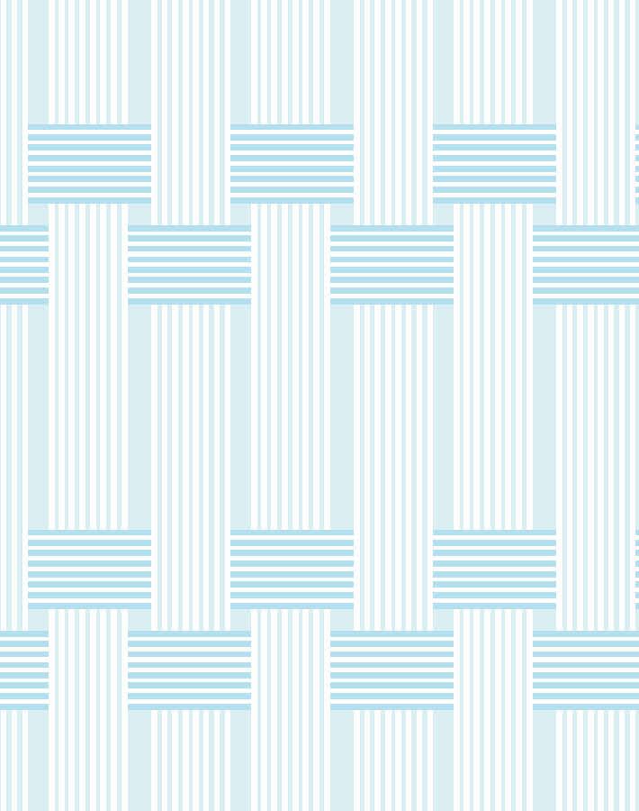 'Roman Holiday Woven' Wallpaper by Barbie™ - Pale Blue