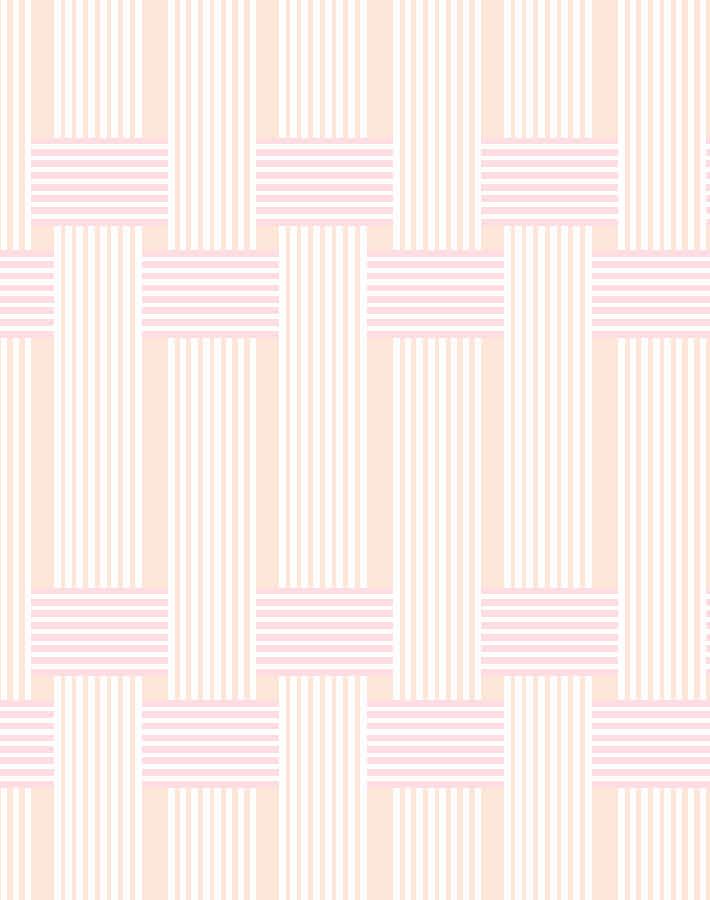 'Roman Holiday Woven' Wallpaper by Barbie™ - Peach