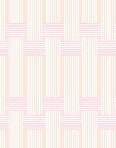 'Roman Holiday Woven' Wallpaper by Barbie™ - Peach