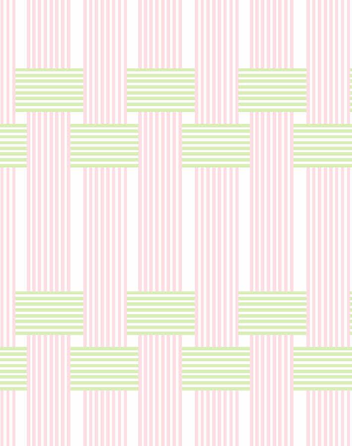 roman holiday woven wallpaper by barbie pink green