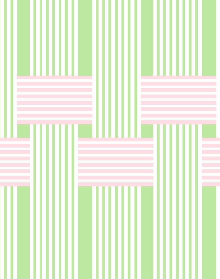 'Roman Holiday Woven' Wallpaper by Barbie™ - Lime