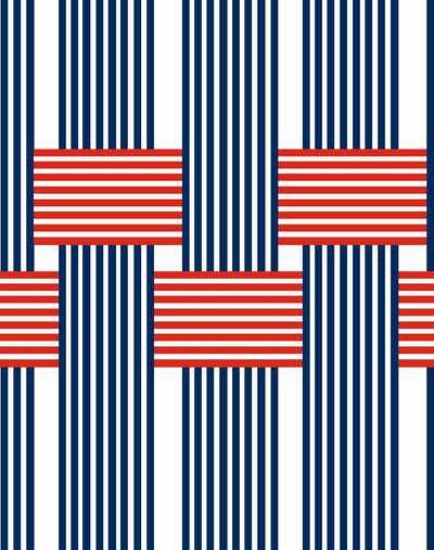 roman holiday woven wallpaper by barbie navy red