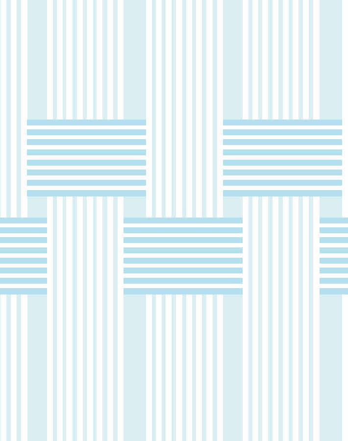 'Roman Holiday Woven' Wallpaper by Barbie™ - Pale Blue
