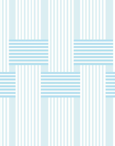 'Roman Holiday Woven' Wallpaper by Barbie™ - Pale Blue