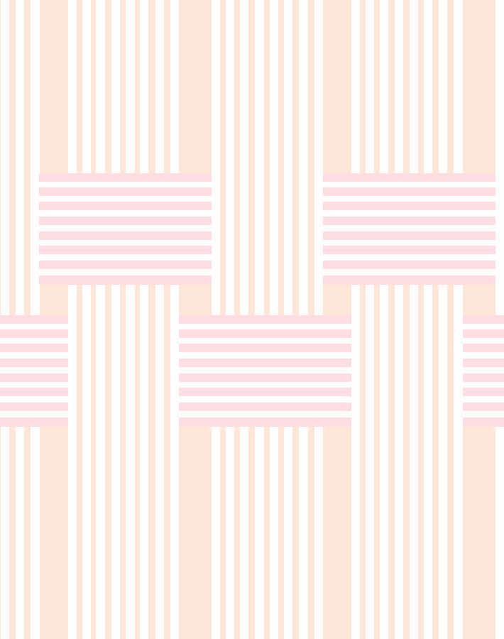 'Roman Holiday Woven' Wallpaper by Barbie™ - Peach