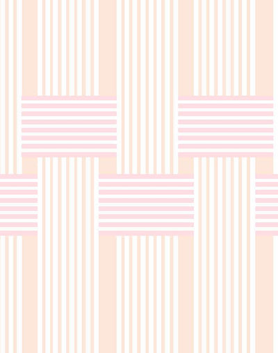 'Roman Holiday Woven' Wallpaper by Barbie™ - Peach