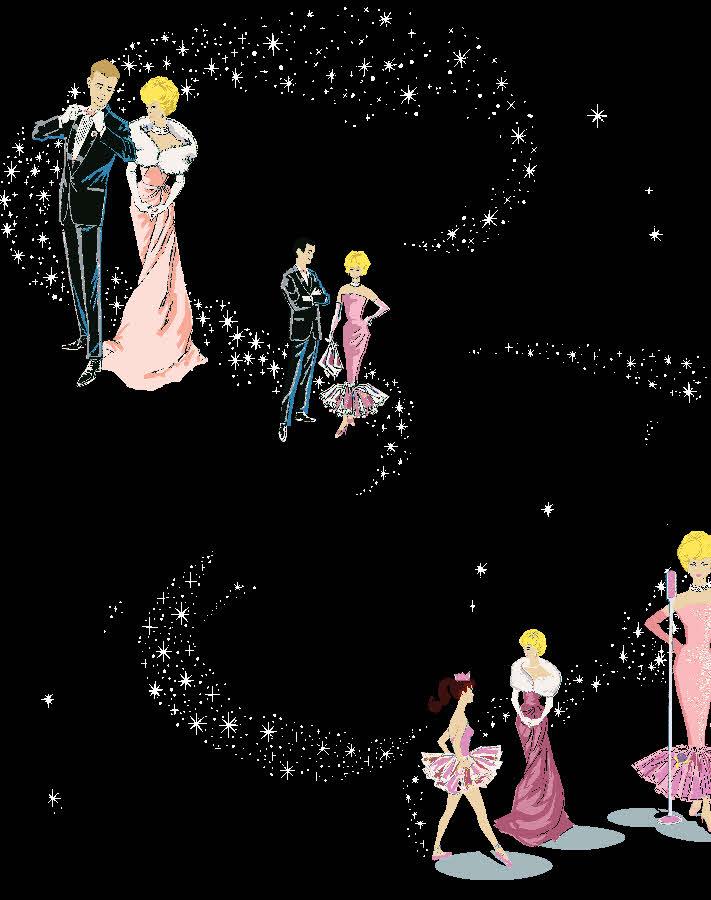 'Starlight Barbie™' Wallpaper by Barbie™ - Black