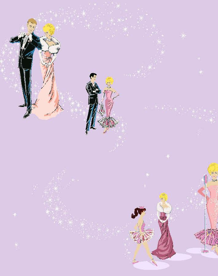 'Starlight Barbie™' Wallpaper by Barbie™ - Lavender