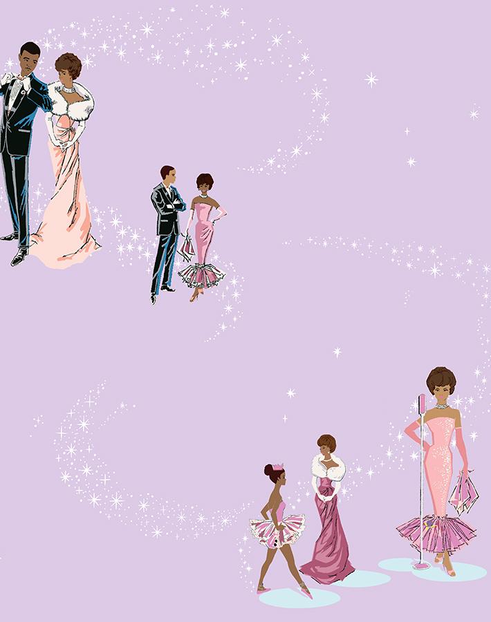 'Starlight Christie™' Wallpaper by Barbie™ - Lavender