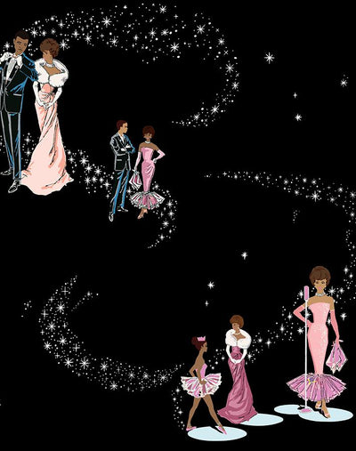'Starlight Christie™' Wallpaper by Barbie™ - Black