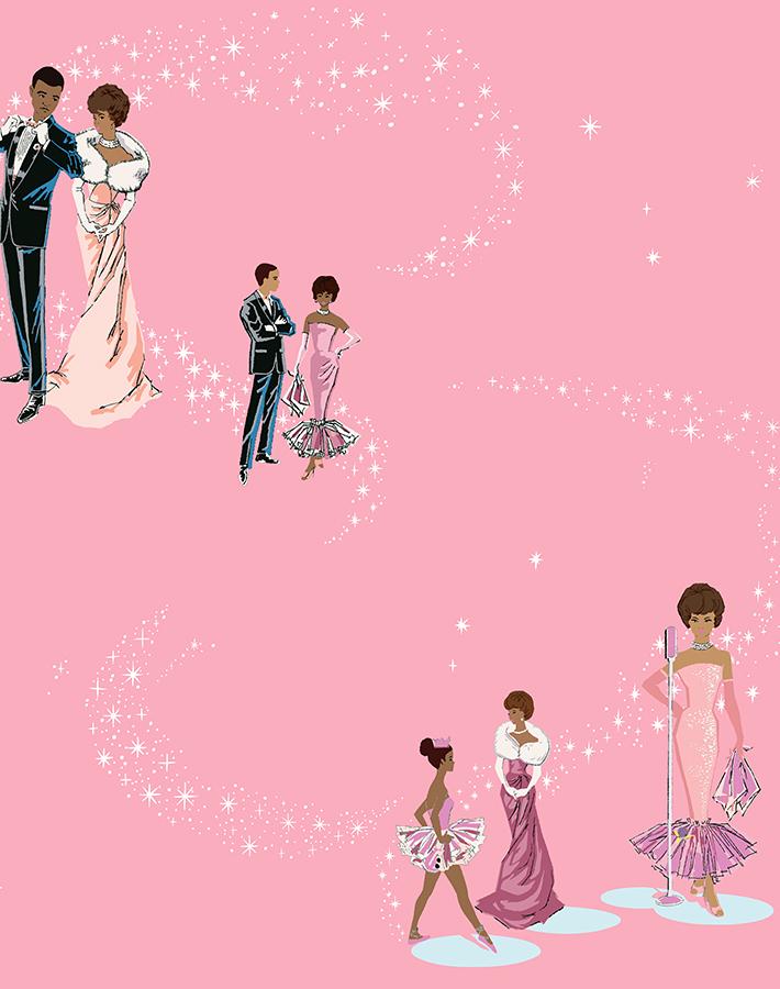 'Starlight Christie™' Wallpaper by Barbie™ - Pink
