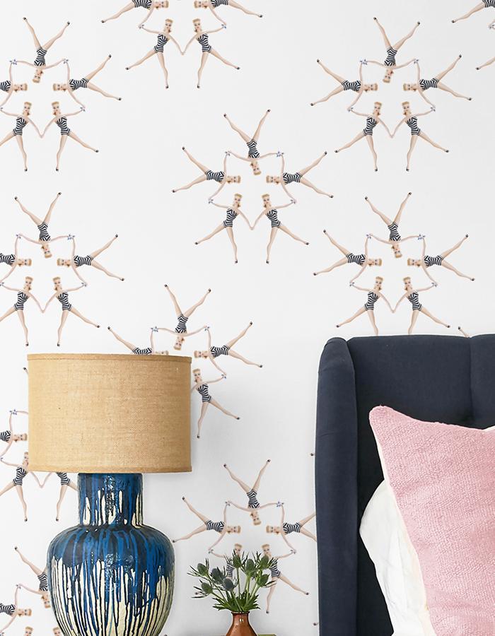 synchronized vintage barbie wallpaper by barbie white