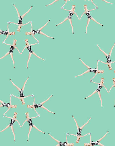 synchronized vintage barbie wallpaper by barbie caribbean