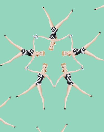 synchronized vintage barbie wallpaper by barbie caribbean
