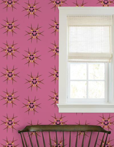 'Synchronized Vintage Christie™' Wallpaper by Barbie™ - Berry