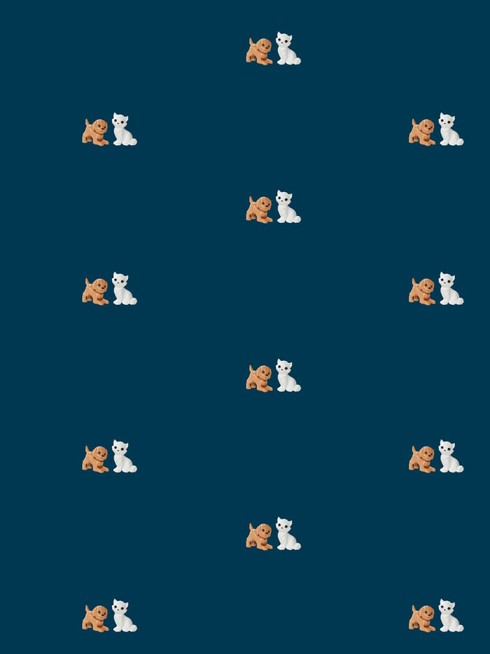 'Taffy and Blissa' Wallpaper by Barbie™ - Navy