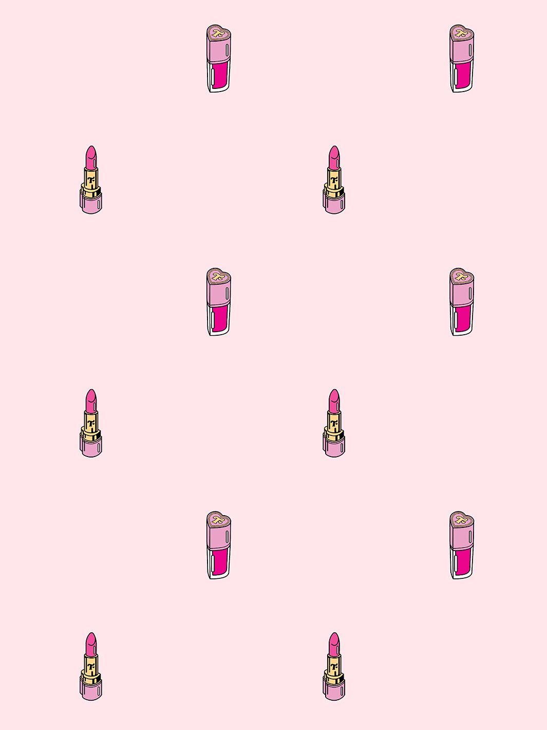 ‘Trixie Cosmetics’ Wallpaper by Trixie Mattel - Cream Puff Pink
