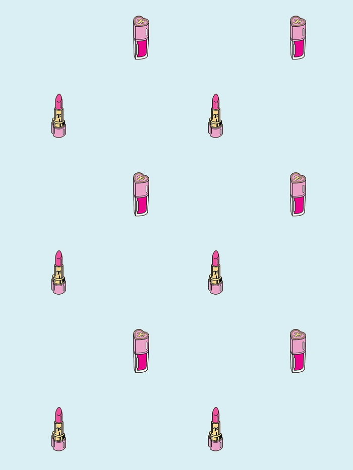 'Trixie Cosmetics' Wallpaper by Trixie Mattel - Pale Blue