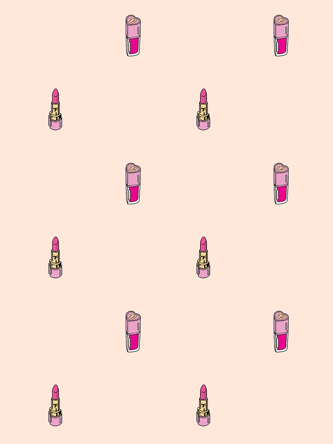 'Trixie Cosmetics' Wallpaper by Trixie Mattel - Peach