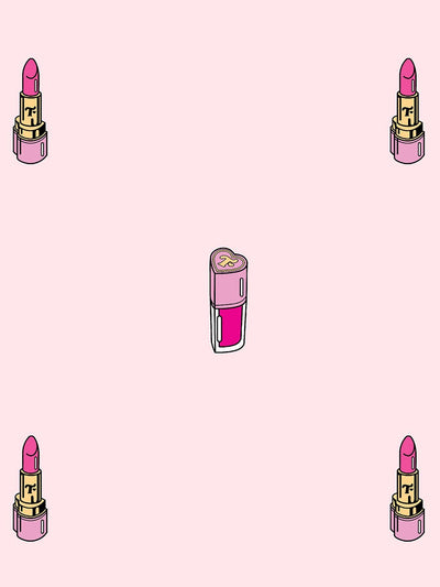 'Trixie Cosmetics' Wallpaper by Trixie Mattel - Cream Puff Pink