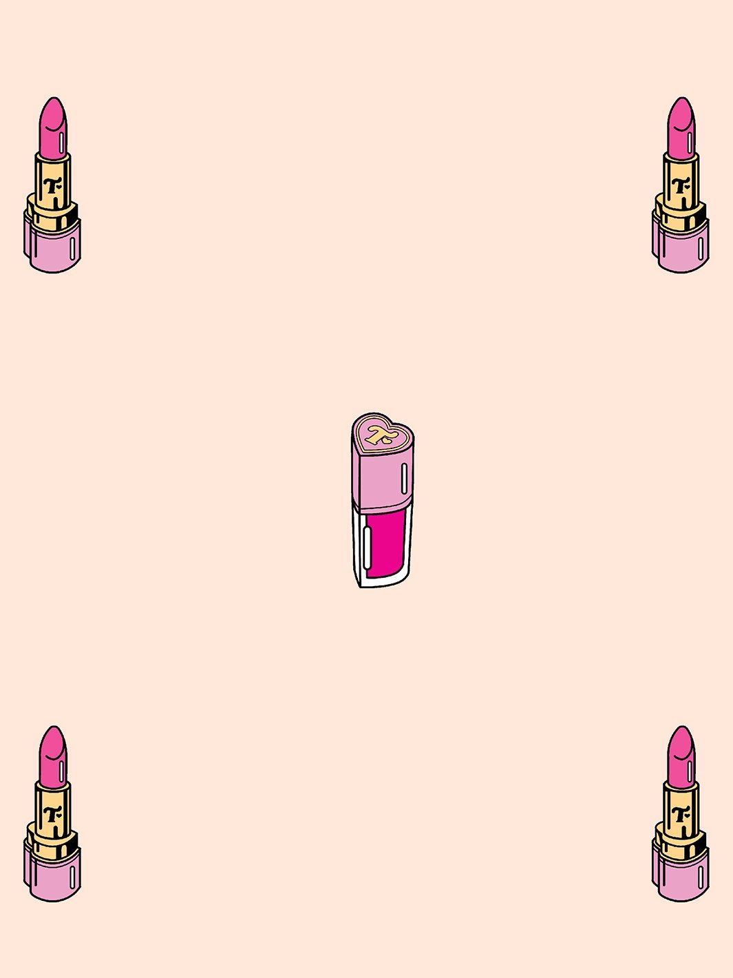 'Trixie Cosmetics' Wallpaper by Trixie Mattel - Peach