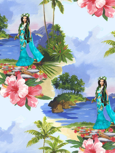 'Tropical Barbie™' Wallpaper by Barbie™ - Tropical Princess Multi