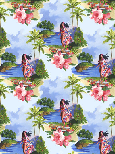 'Tropical Barbie™' Wallpaper by Barbie™ - Hawaiian Barbie™ Multi