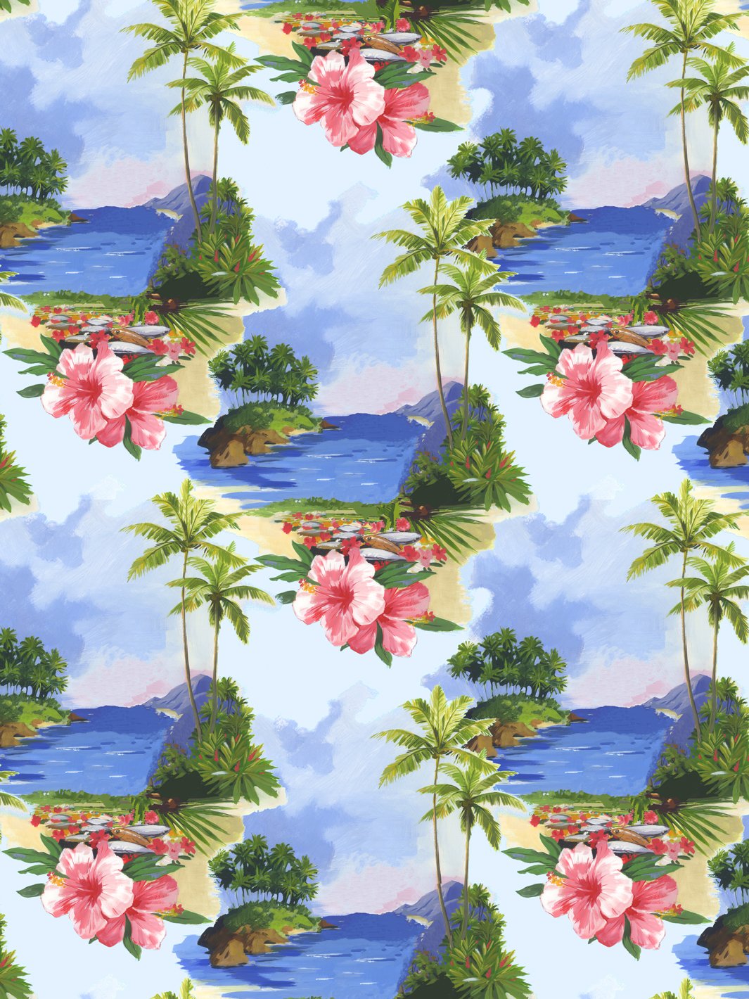 tropical barbie wallpaper by barbie hawaiian island multi