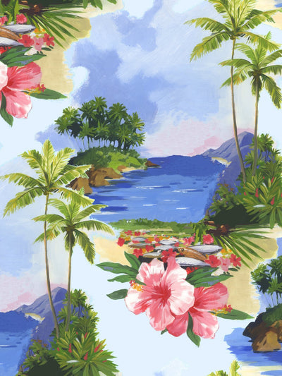 tropical barbie wallpaper by barbie hawaiian island multi