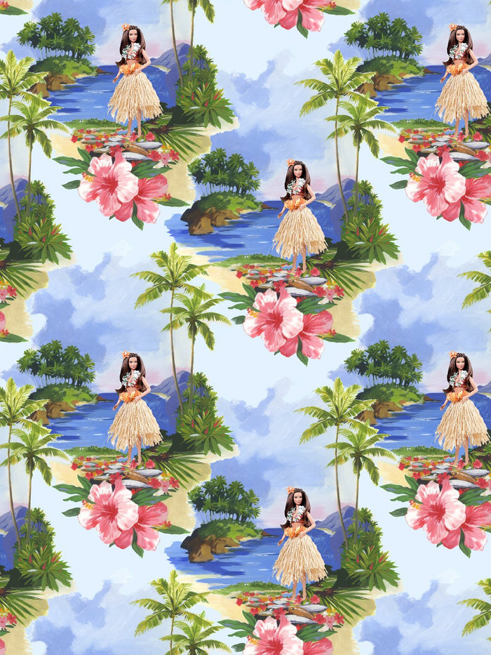 'Tropical Barbie™' Wallpaper by Barbie™ - Hula Barbie™ Multi