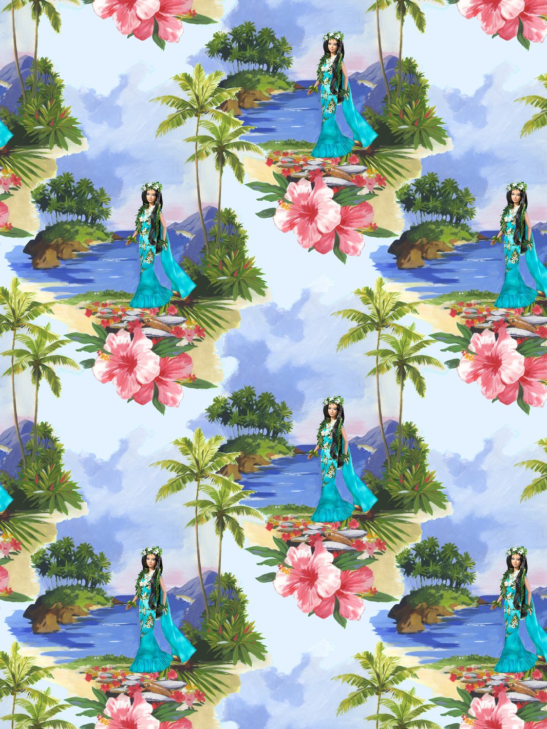 tropical-barbie-wallpaper-by-barbie-tropical-princess-multi