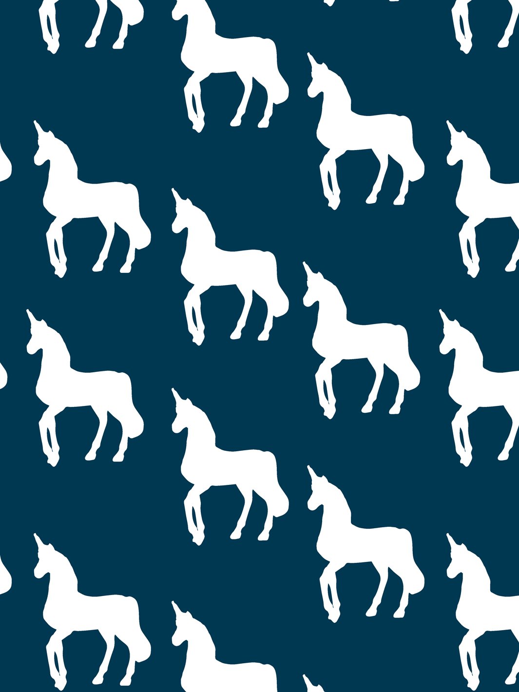 'Unicorns' Wallpaper by Barbie™ - Navy