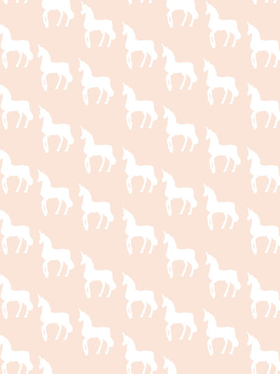 'Unicorns' Wallpaper by Barbie™ - Peach