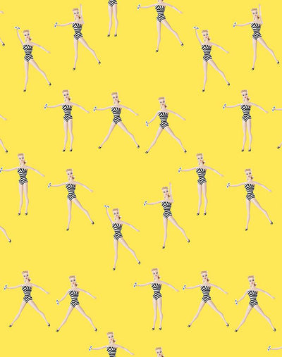 'Vintage Barbie™ in Motion' Wallpaper by Barbie™ - Daffodil