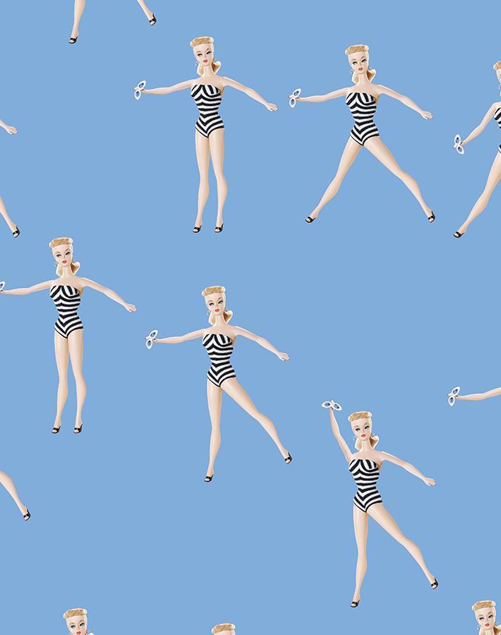 'Vintage Barbie™ in Motion' Wallpaper by Barbie™ - Denim