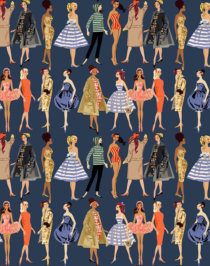 vintage-illustration-wallpaper-by-barbie-navy