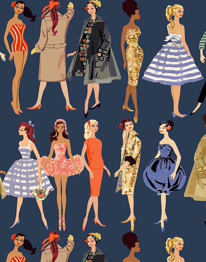 vintage-illustration-wallpaper-by-barbie-navy