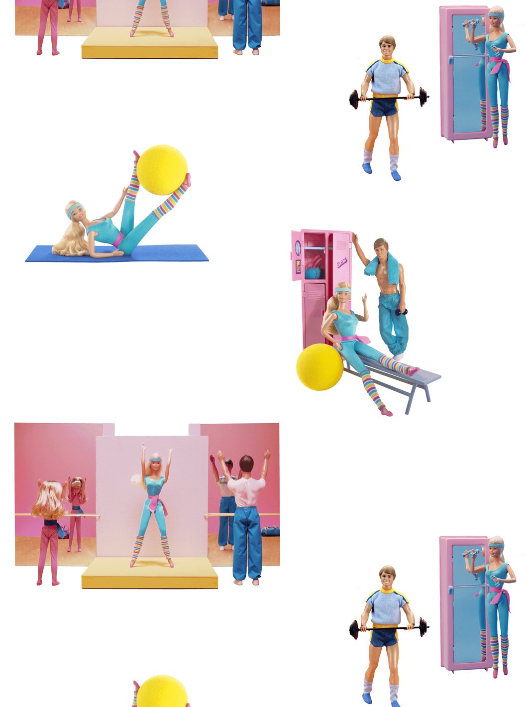 'Workout Barbie™' Wallpaper by Barbie™ - White