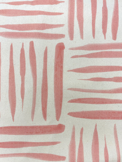 fabric by the yard watercolor weave small dusty pink on raw canvas