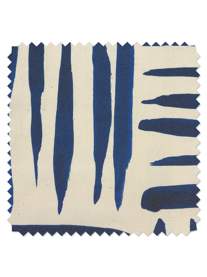 fabric by the yard watercolor weave small blue on organic twill
