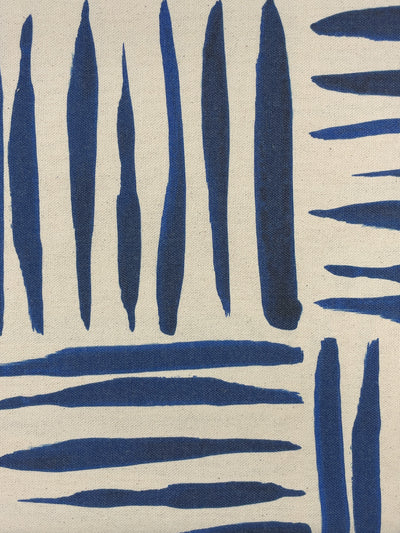 fabric by the yard watercolor weave small blue on organic twill