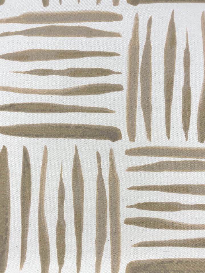 fabric by the yard watercolor weave small taupe on organic twill