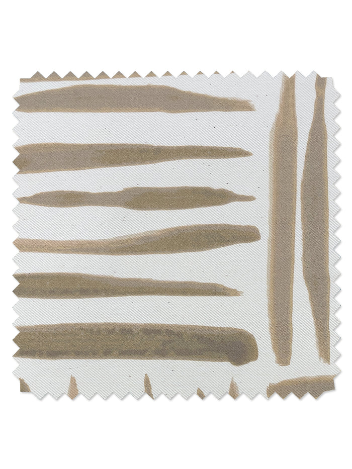 'Watercolor Weave Small' Organic Twill Fabric by Wallshoppe - Taupe